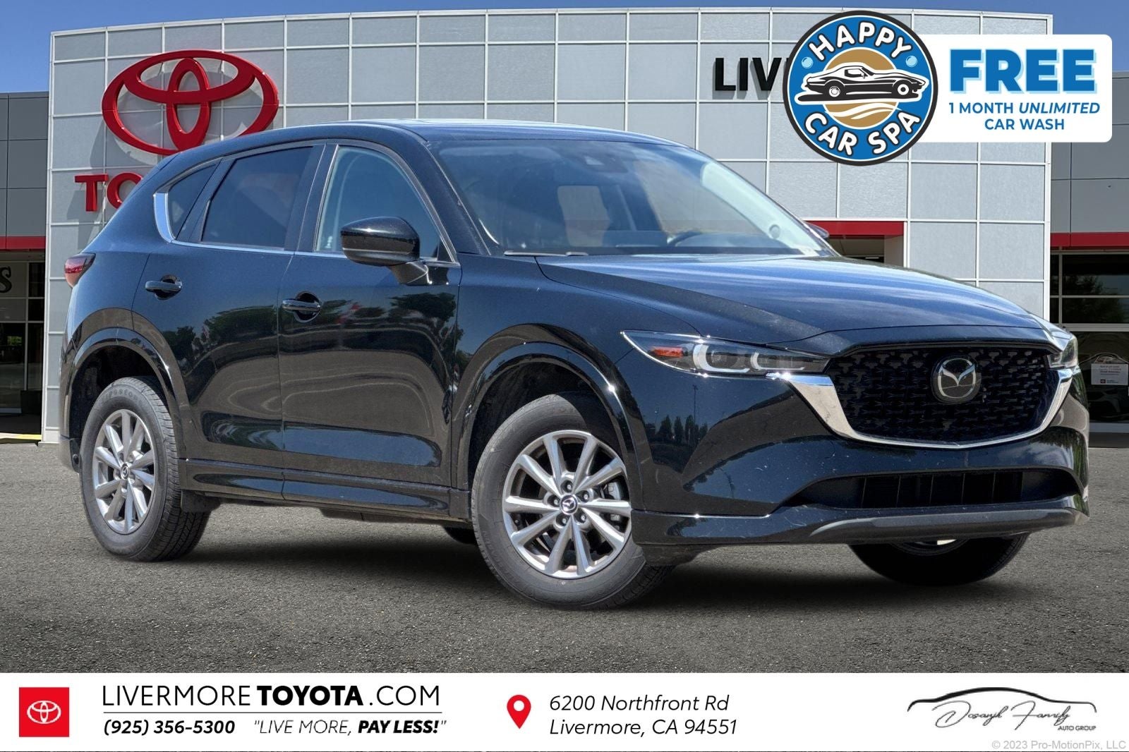 2025 Mazda Mazda CX-5 2.5 S Preferred Package in Jet Black Mica — front three-quarter view