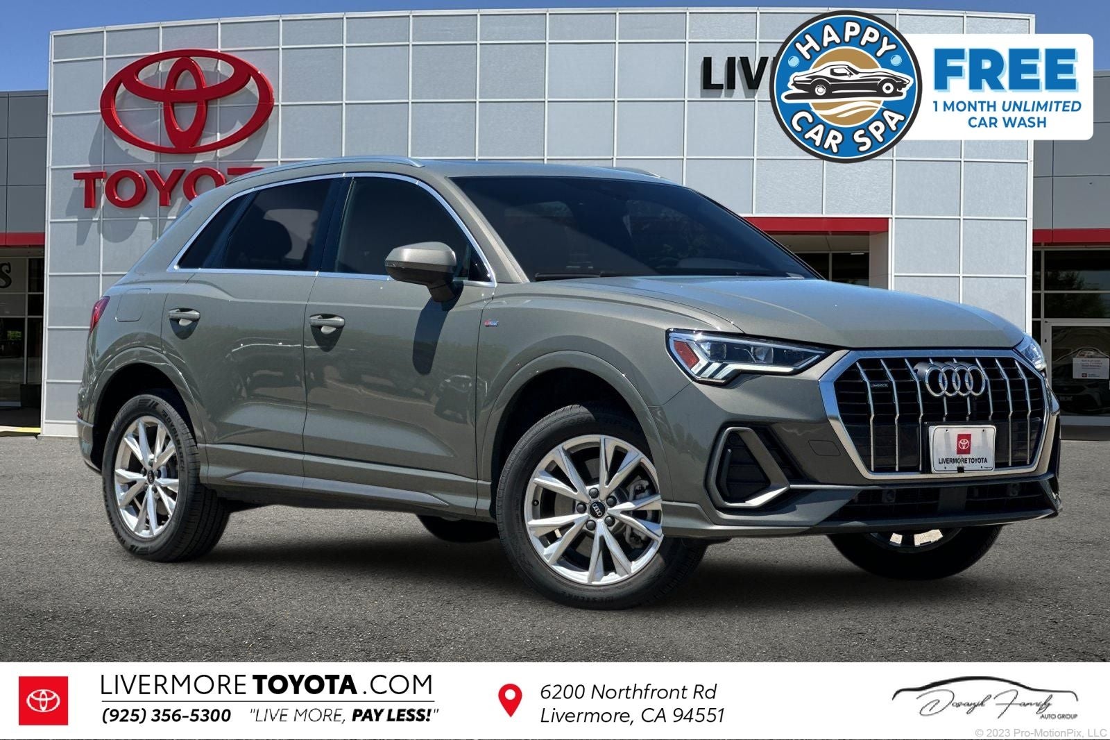 2025 Audi Q3 Premium S Line quattro in Gray — front three-quarter view