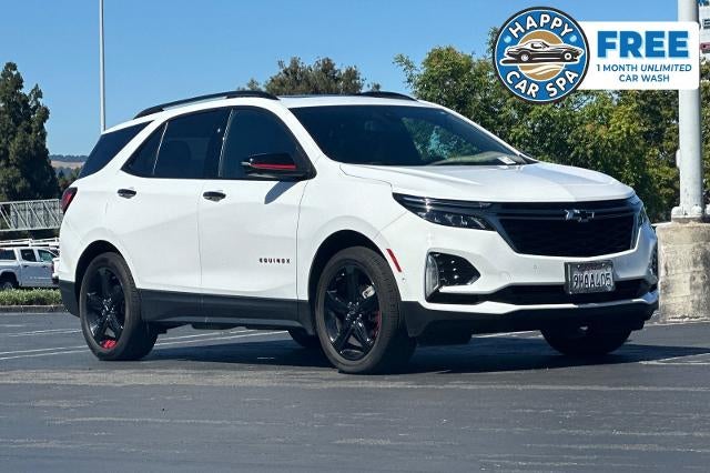 2023 Chevrolet Equinox Premier in Summit White — front three-quarter view