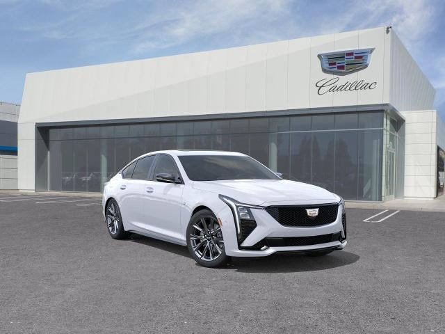 2026 Cadillac CT5 Sport in Vibrant White Tricoat — front three-quarter view