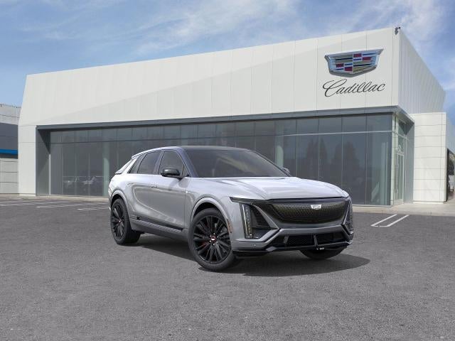 2026 Cadillac LYRIQ V-Series in Argent Silver Metallic — front three-quarter view