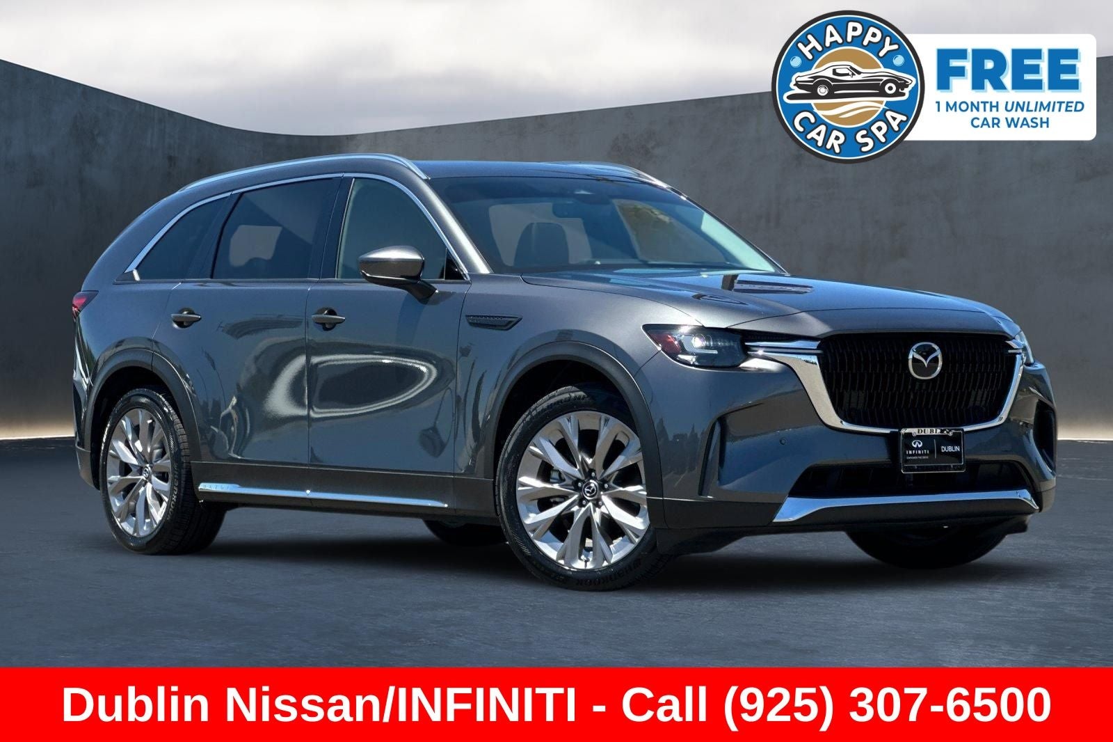 2024 Mazda Mazda CX-90 3.3 Turbo Premium in Machine Gray Metallic — front three-quarter view